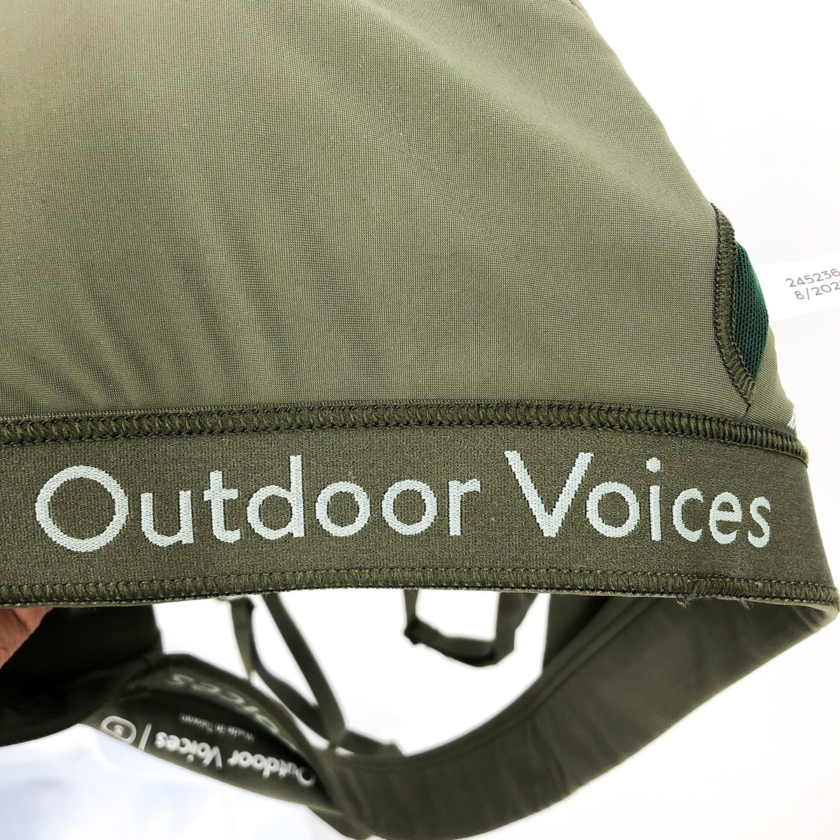 OUTDOOR VOICES SuperForm Zoom Sports Bra XS Green Tea Tree Double Strap NWT