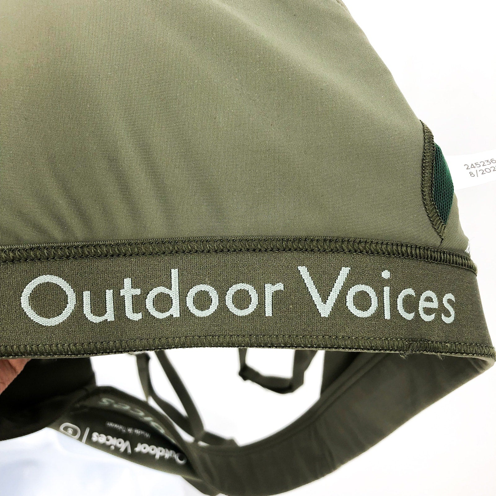 OUTDOOR VOICES SuperForm Zoom Sports Bra XS Green Tea Tree Double Strap NWT
