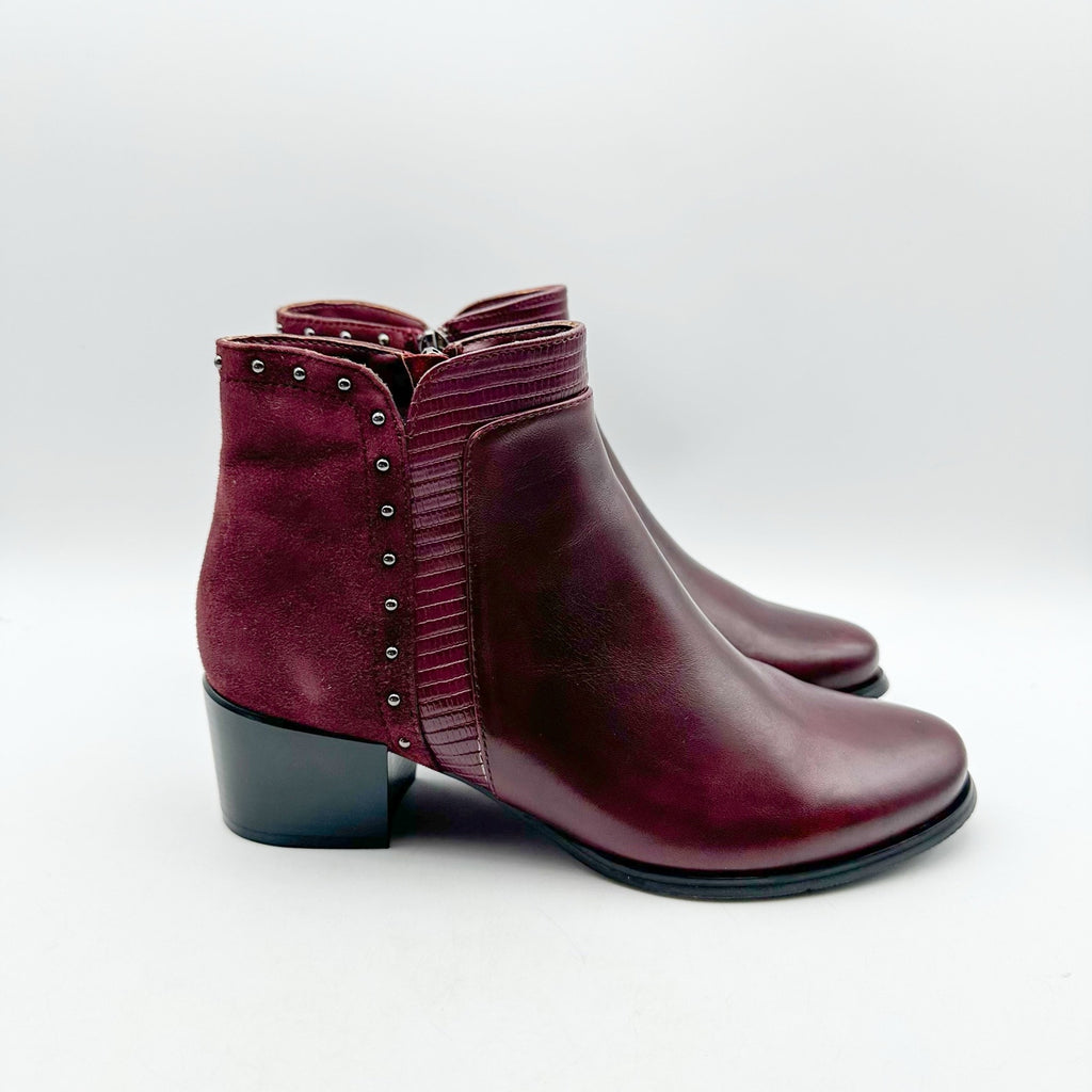 Spring Step Womens Kastania Ankle Boots EU 36 US 5.5-6 Bordeaux Red Leather NWOB