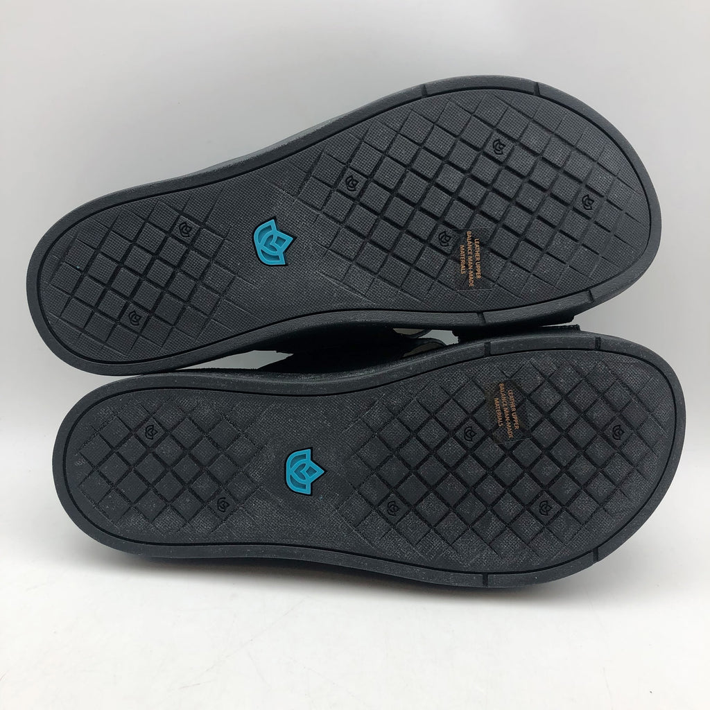 Spenco Womens Twilight Ellie Slide Sandals US 9 WIDE Black Space Dye Leather NIB