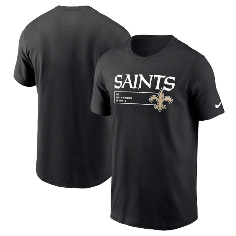 NIKE Mens New Orleans Saints Division Essential T Shirt Small Black NWT N199-00A