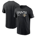 NIKE Mens New Orleans Saints Division Essential T Shirt Small Black NWT N199-00A