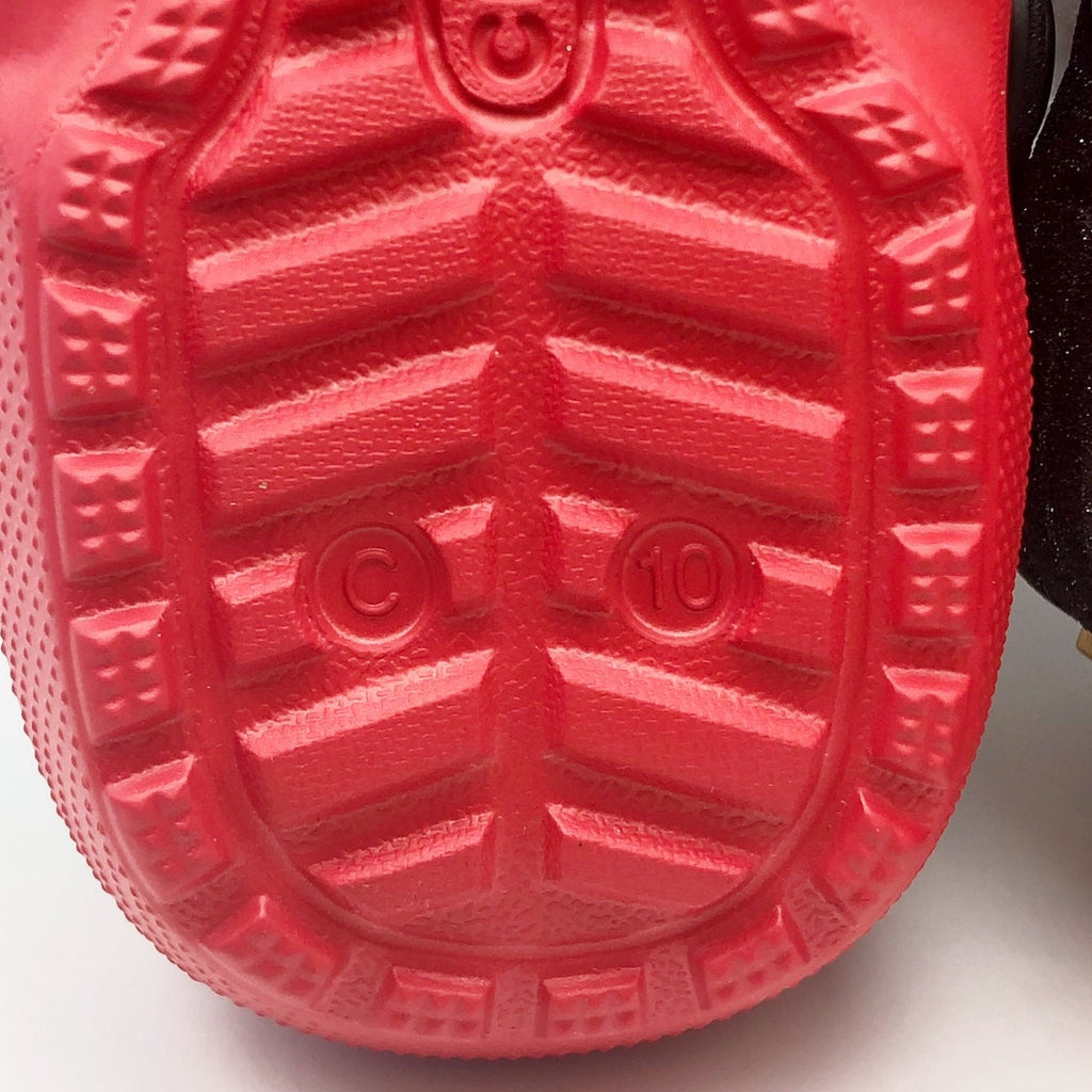 Crocs Little Kids Santa Classic Clogs Size C 10 Festive Red White Black NWT