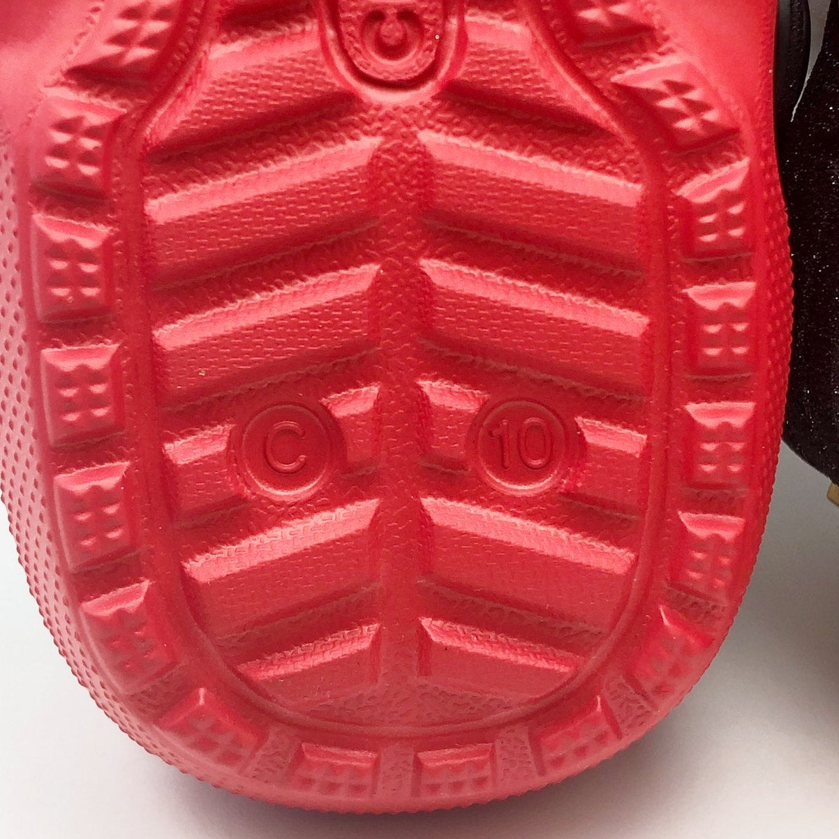 Crocs Little Kids Santa Classic Clogs Size C 10 Festive Red White Black NWT