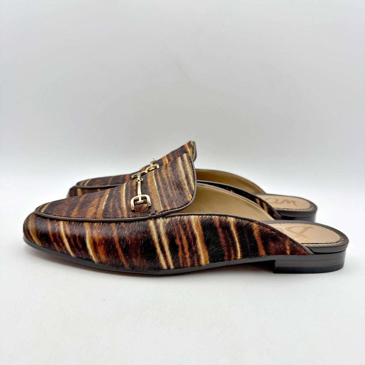 Sam Edelman Womens Linnie Bit Mule Size 7 M Brown Multcolor Calf Leather NIB