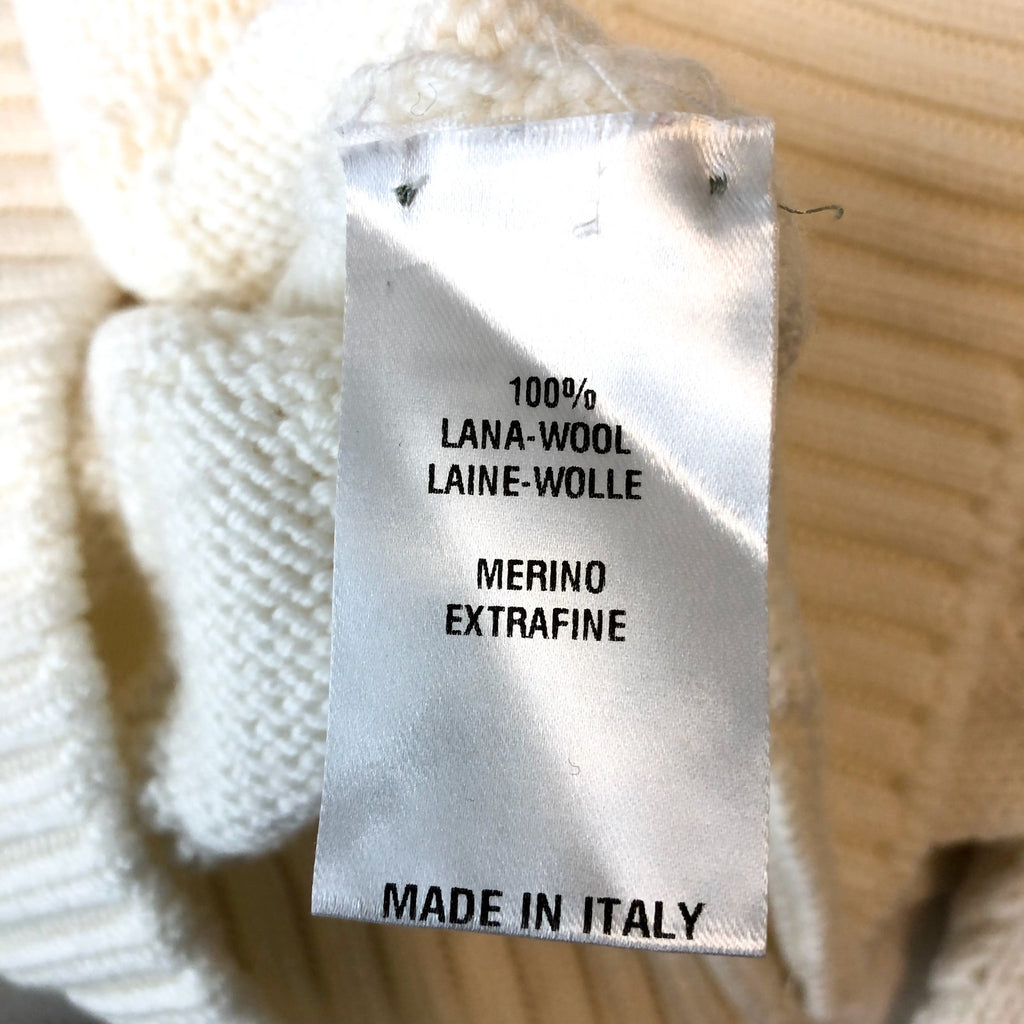 CANALI Men's Turtleneck Sweater US 44 IT 54 XXL Cream Merino Wool NWT