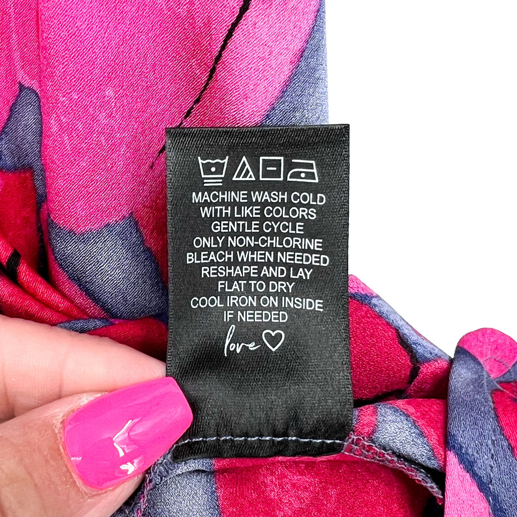 NIC + ZOE Women's Happy Petal Splash Tank Top 2X Pink Multi Cowl Neck NWT