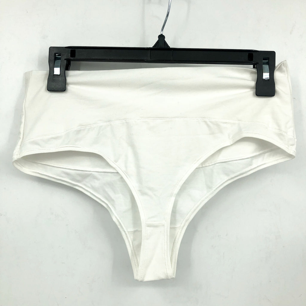 SPANX Women's Cotton Control Thong XL White Tummy Shaping 40052R NWT