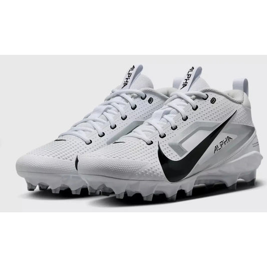 Nike Alpha Menace Mens 4 Varsity Molded Football Cleats 9.5 White Black NWOB