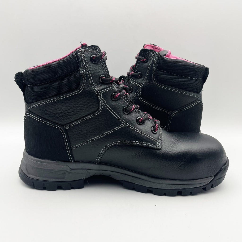 Wolverine Womens Piper Composite-Toe 6" Work Boots Size 7 M Black WP Leather NIB