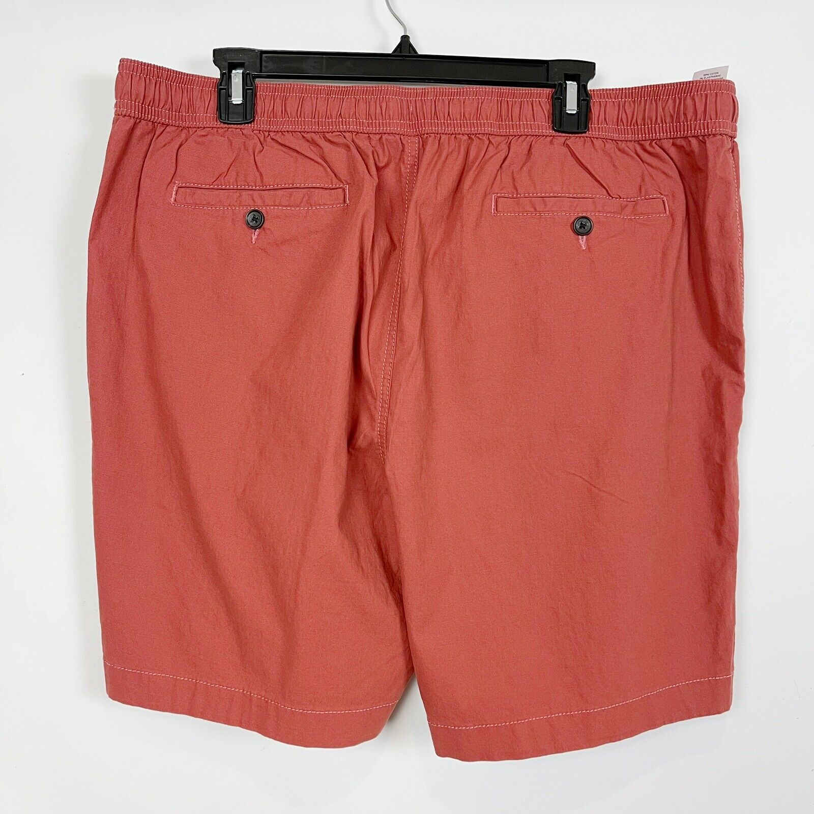 1901 Mens Shorts 2XL XXL Rust Red Slub Elastic Waist Slim Fit Nordstrom NWT