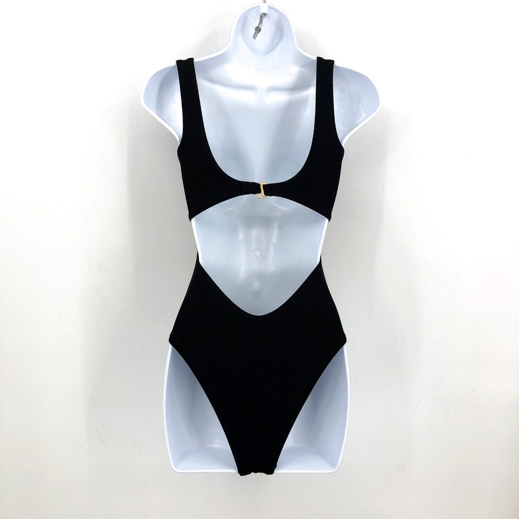 L*SPACE Women's Balboa Classic One Piece Swimsuit Small Black Tie Waist NWT