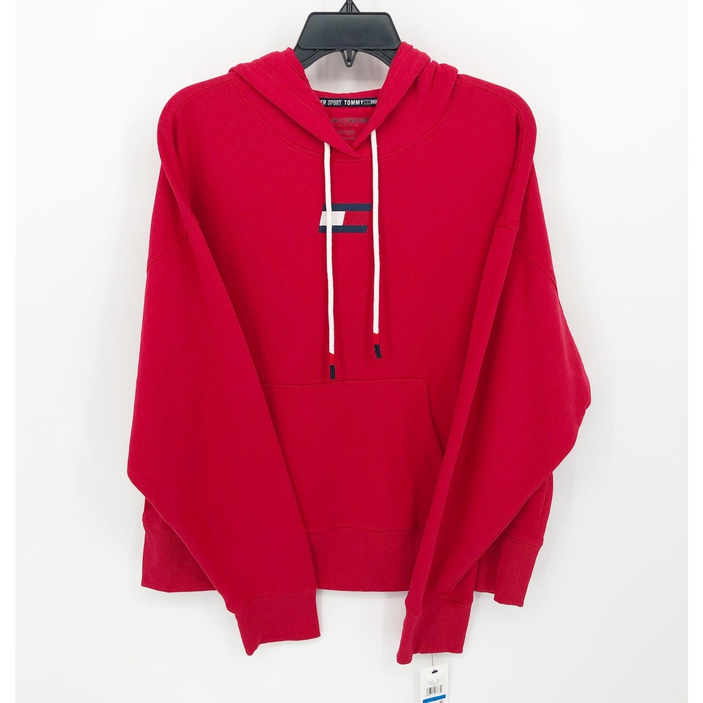 TOMMY HILFIGER SPORT Women's Logo Hoodie XL Red Sweatshirt Pullover NWT