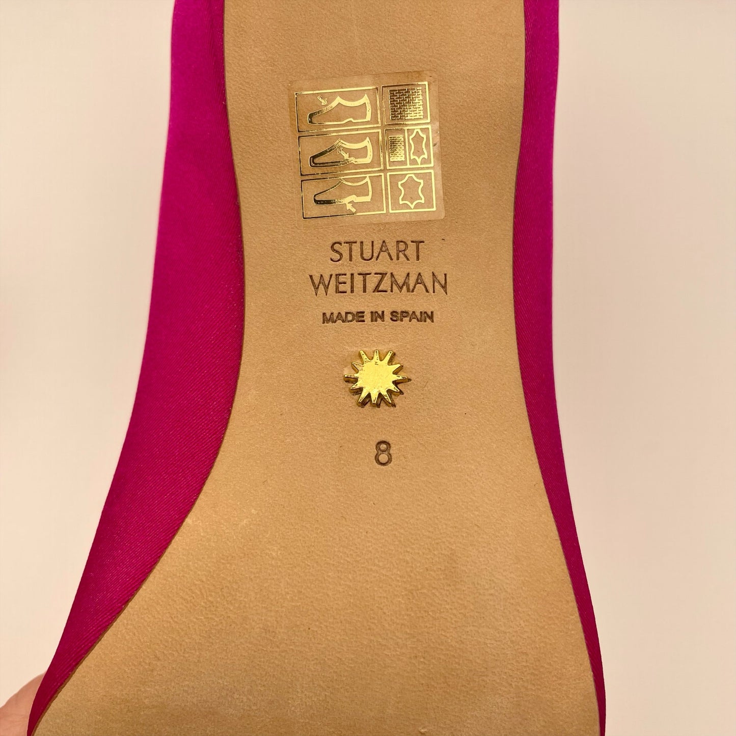 Stuart Weitzman Womens Stuart 75 Stretch Bootie US 8 Pink Magenta EUC