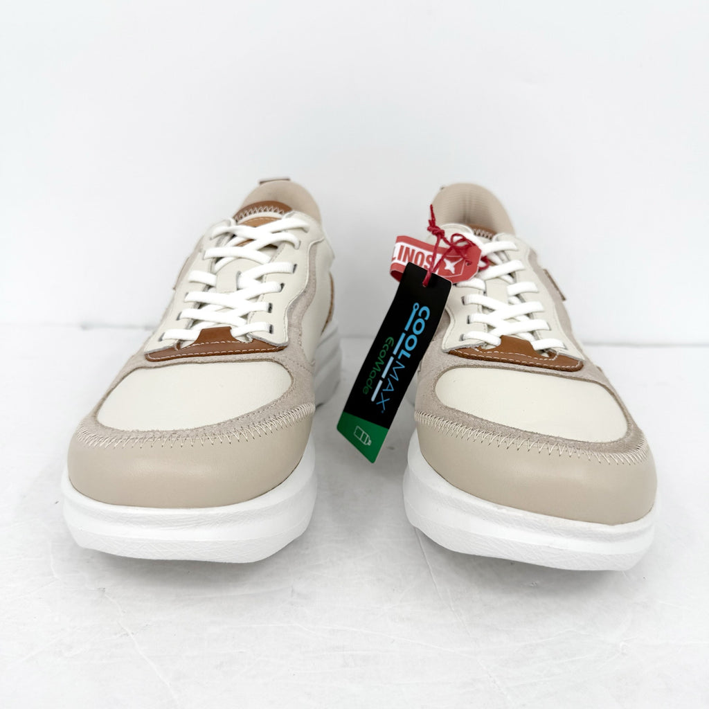 Pikolinos Womens Zahara Casual Sneakers EU 42 Size 11 Cream Tan Suede NIB