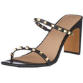 The Drop Womens Avery Heeled Sandals US 8 EU 39 Black Gold Studded NWOB