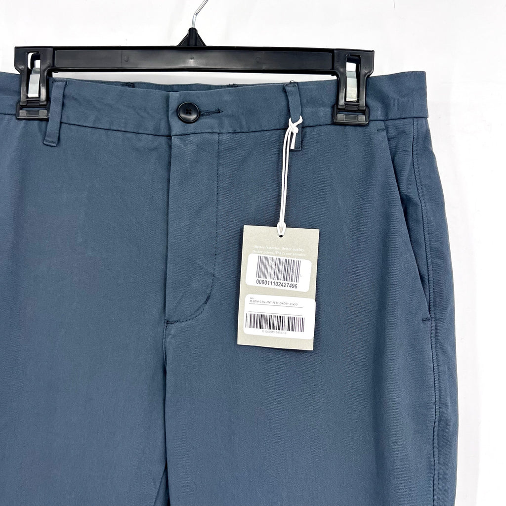 EVERLANE Men's Uniform Performance Chino 31x30 Blue Grey Slim Fit Pants NWT