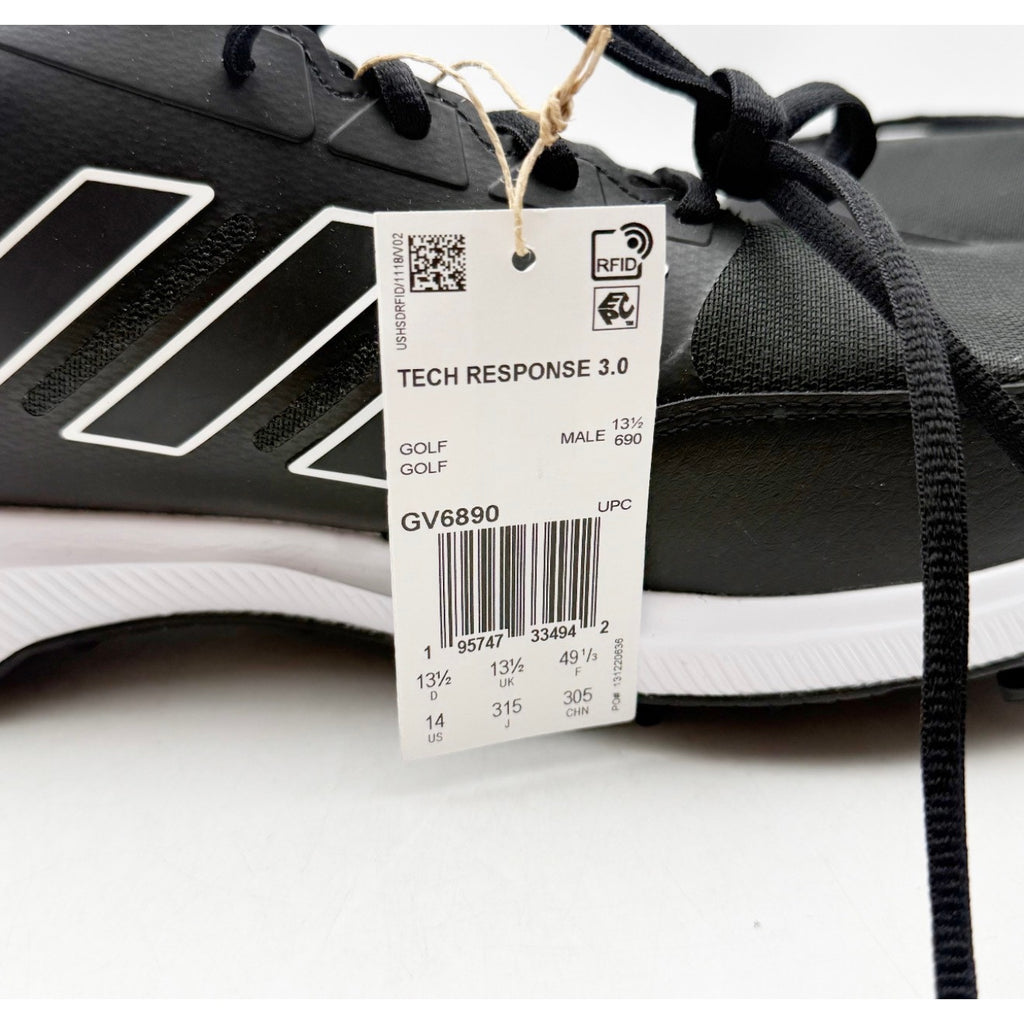 Adidas Mens Tech Response 3.0 Golf Shoes Size 14 Black GV6890 Athletic NWOB