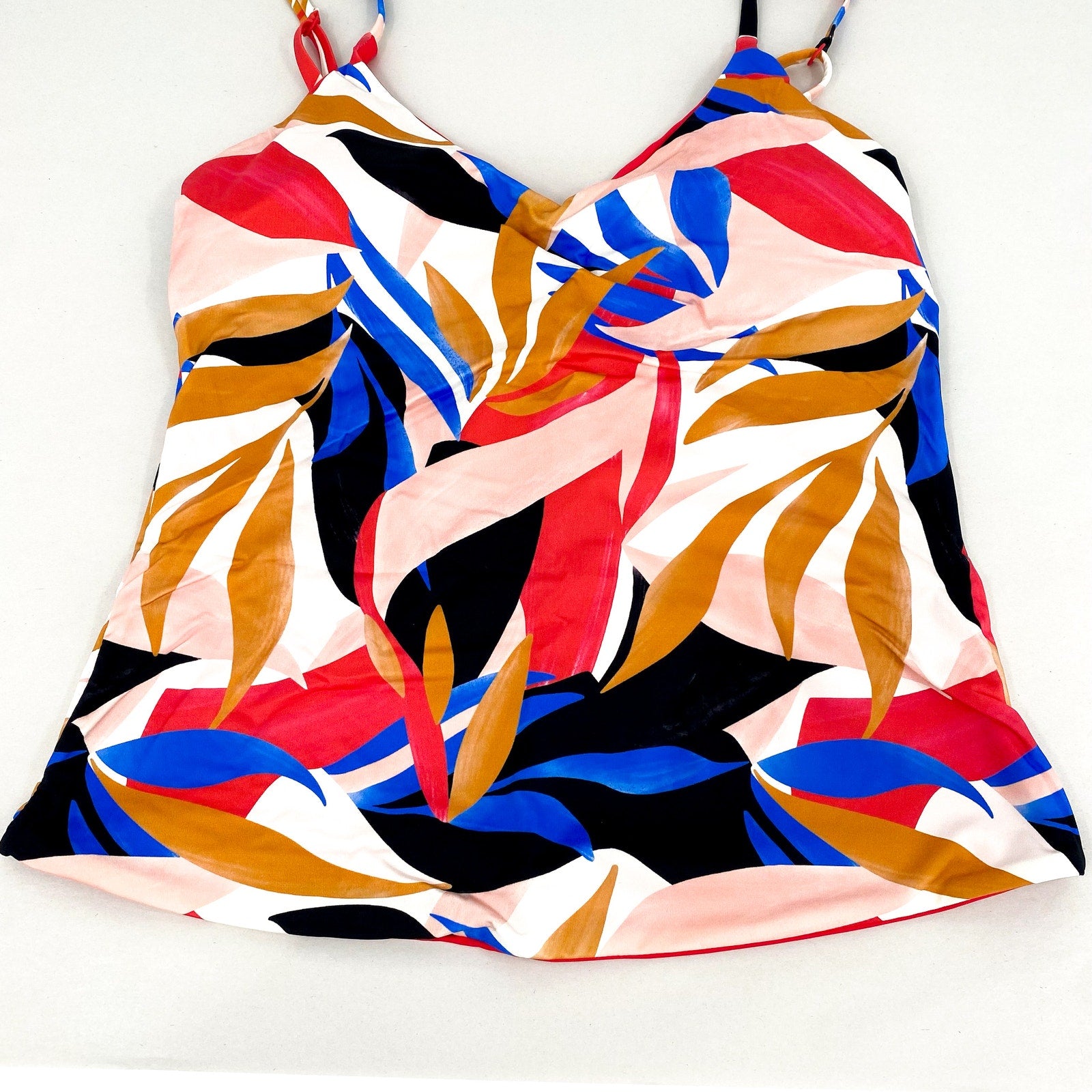PRANA Women's Jess Reversible Tankini Swim Top Small Tropics Print Floral NWT