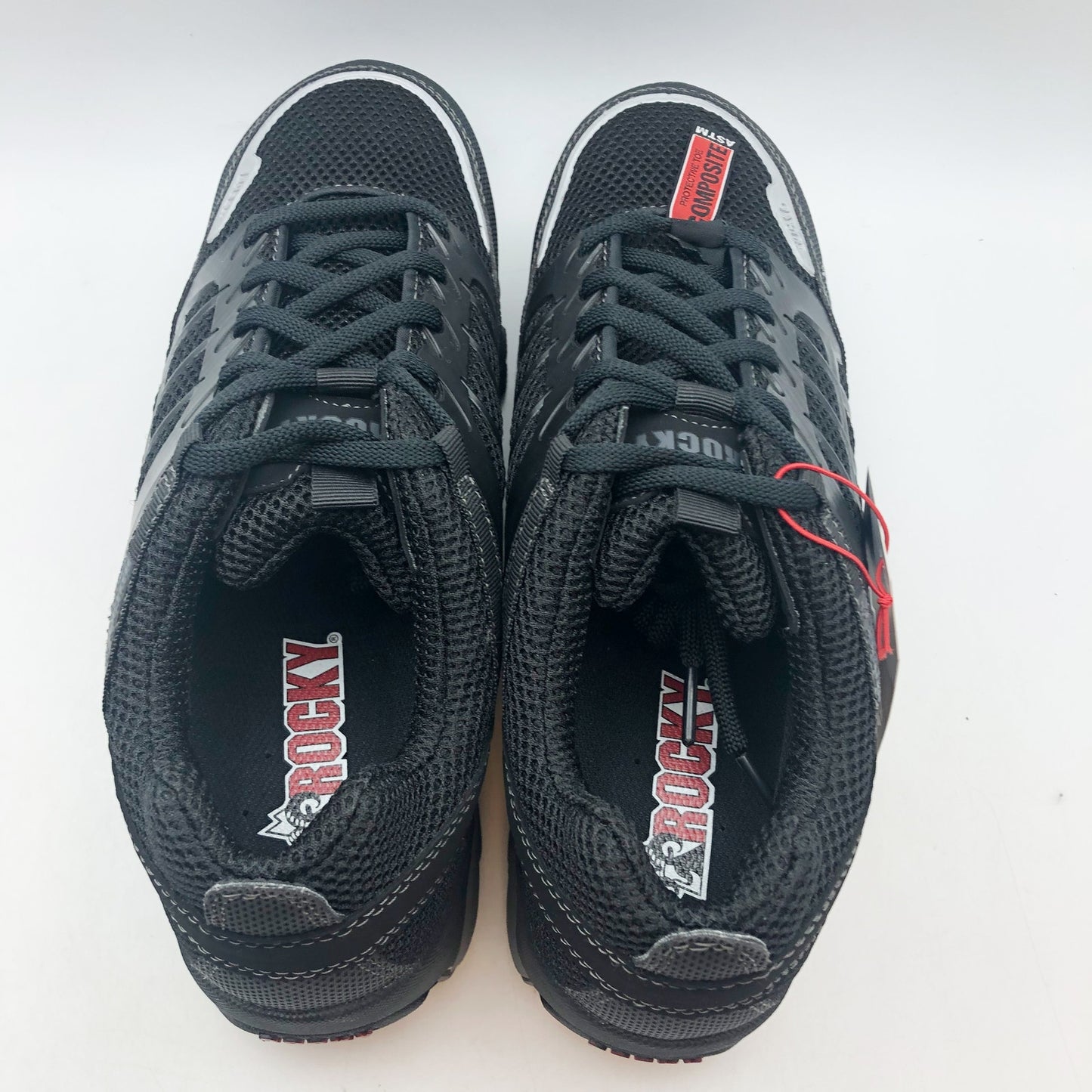 ROCKY Mens TrailBlade Athletic Work Shoe 12 WIDE Black Comp Toe Waterproof NIB