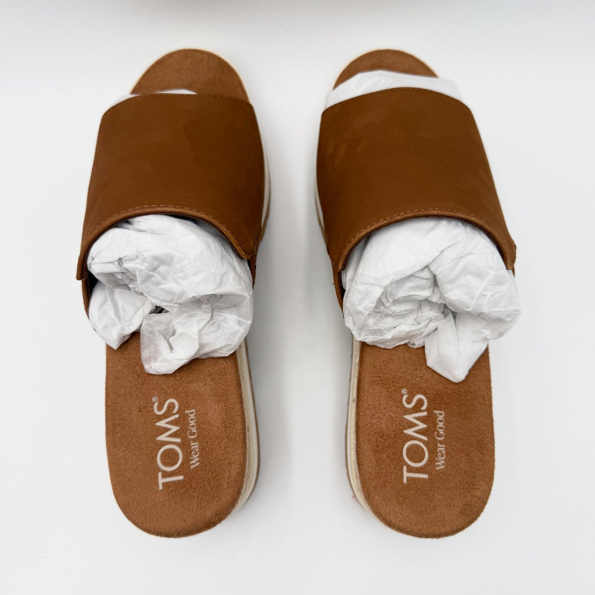 TOMS Womens Diana Mule Platform Wedge Sandals Size 8 EU 38.5 Brown Sugar NIB