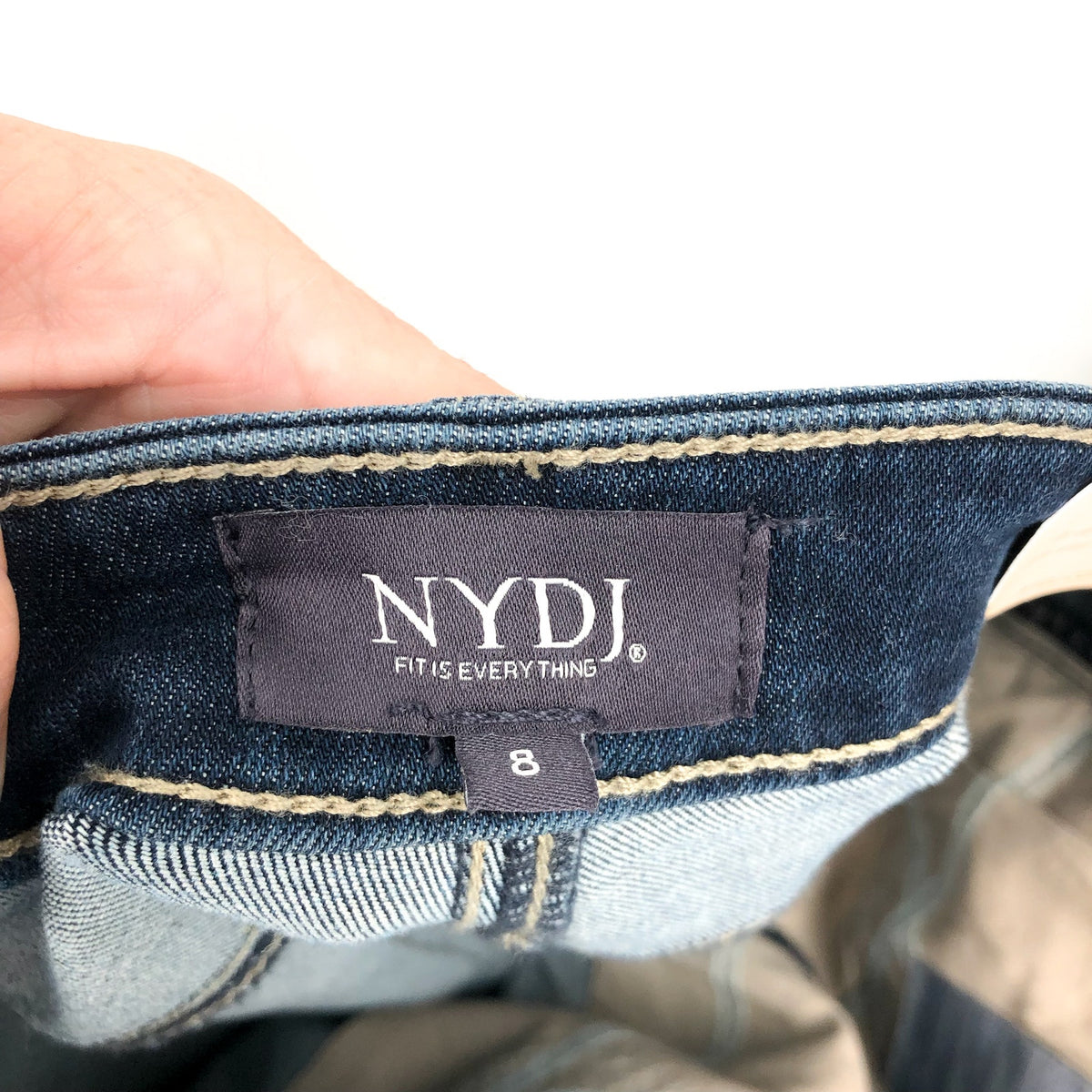 NYDJ Womens Straight Ankle Jeans Size 8 Blue Wonderland Relaxed NWT