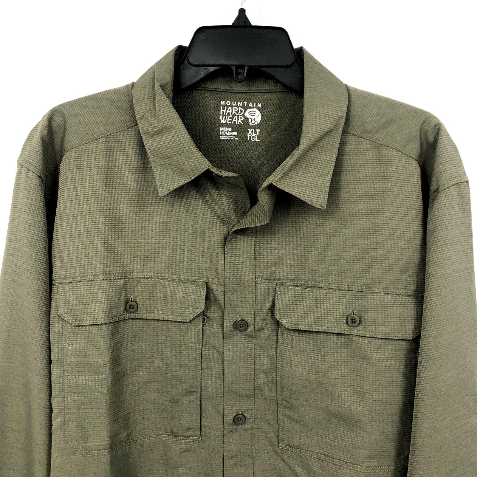 MOUNTAIN HARDWEAR Mens Canyon Long Sleeve Shirt XLT Green Hiking Outdoors NWT