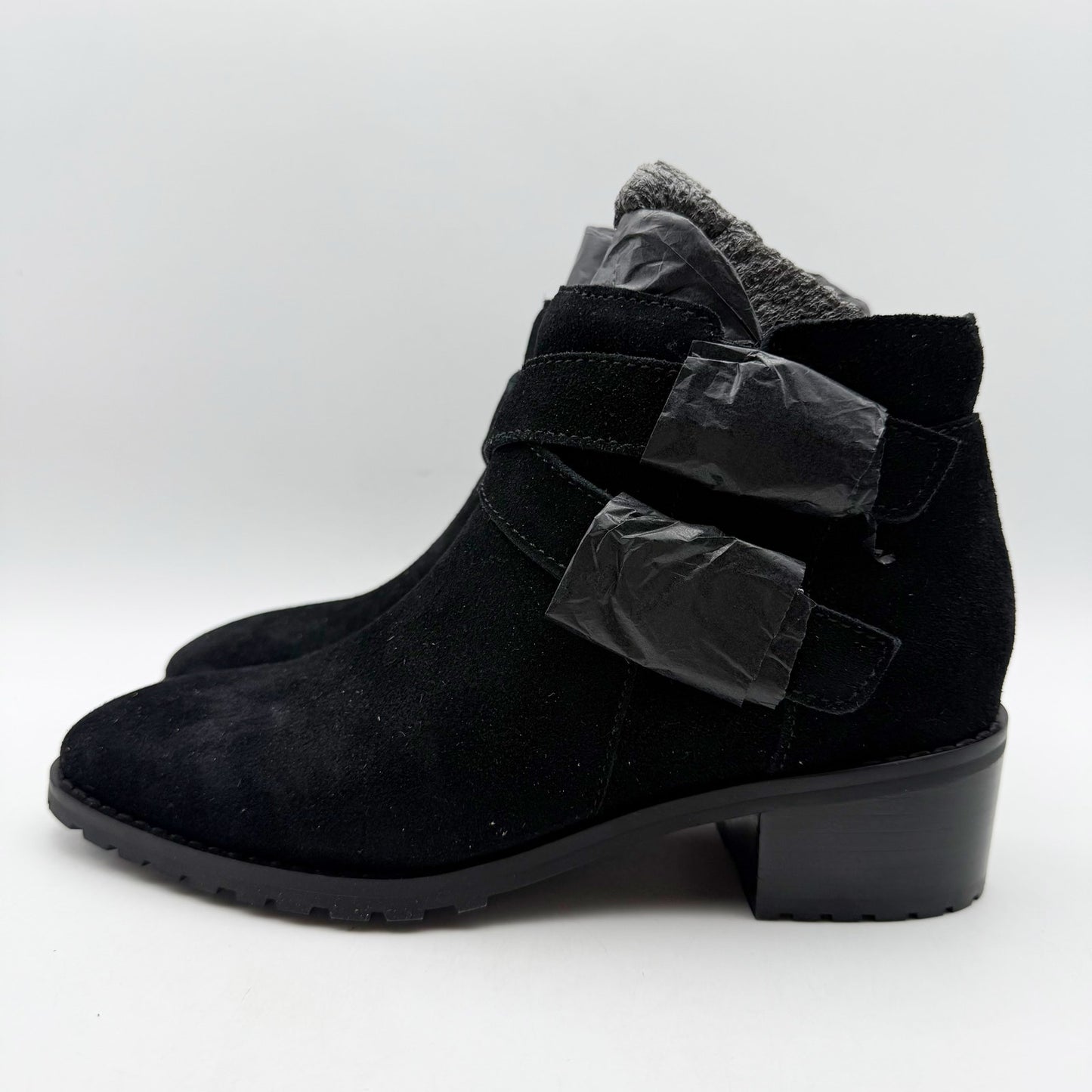 Blondo Womens Sway Ankle Booties US 6.5 M Black Suede Waterproof NWOB