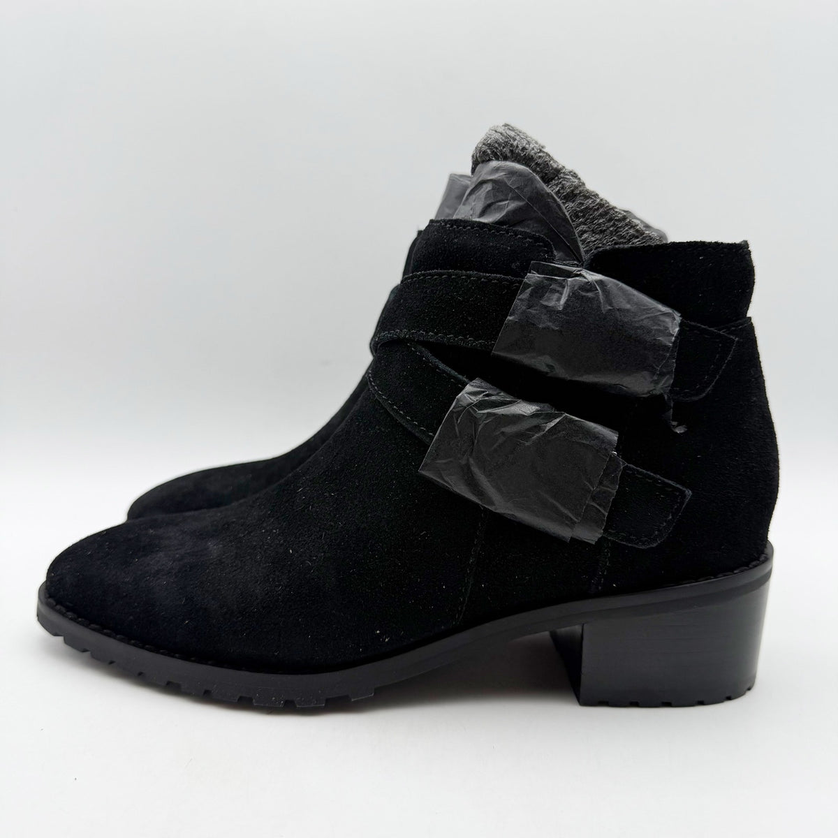 Blondo Womens Sway Ankle Booties Size 6.5 M Black Suede Waterproof NWOB