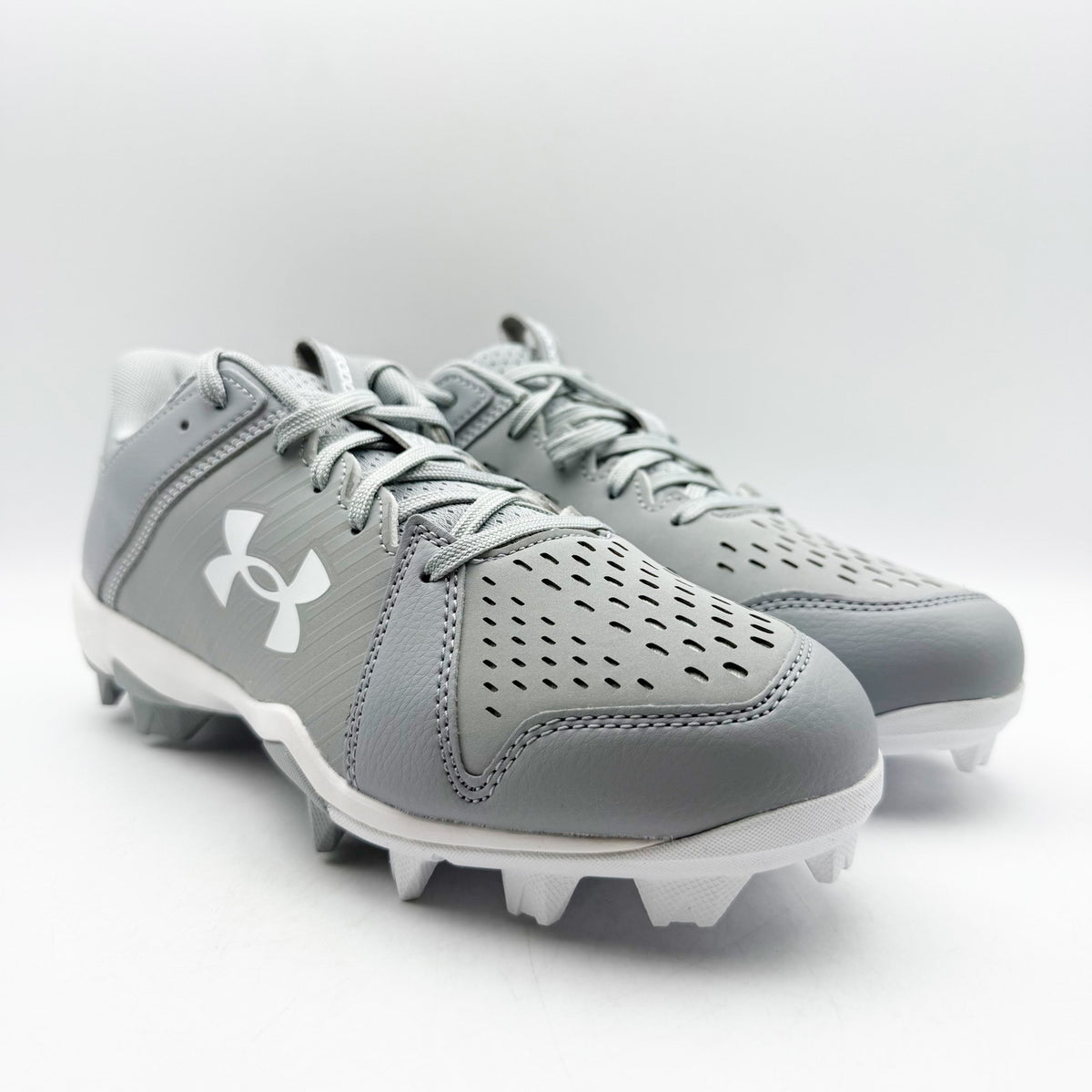 Under Armour Mens Leadoff Low RM Molded Baseball Cleats Size 12 Grey White NWOB