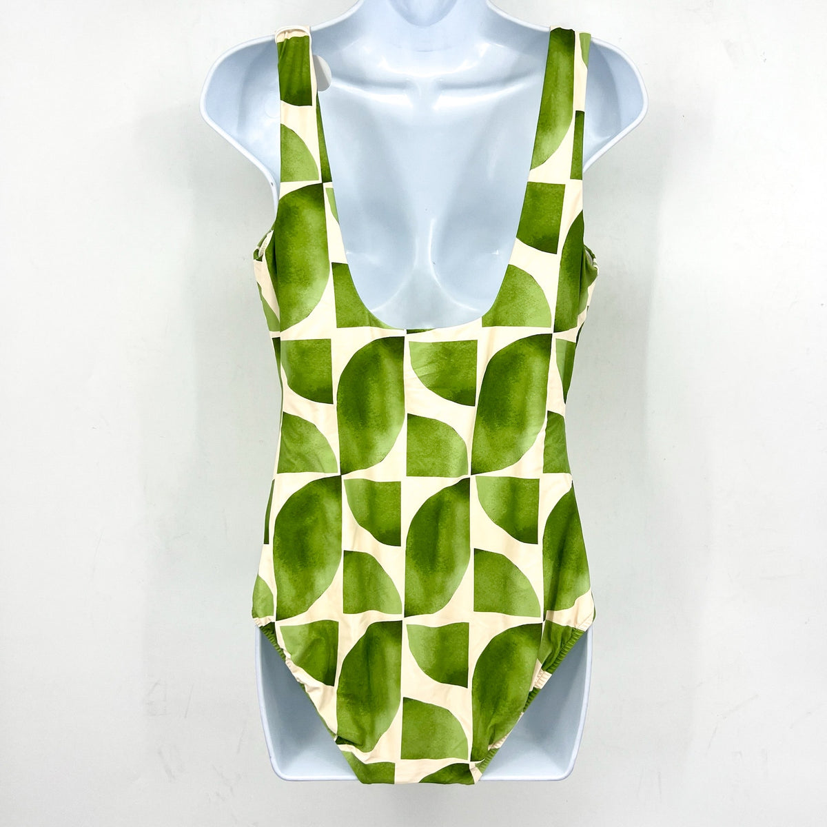 Seafolly Women's Sunray One Piece Swimsuit Size 14 DD Sage Green Geometric NWT