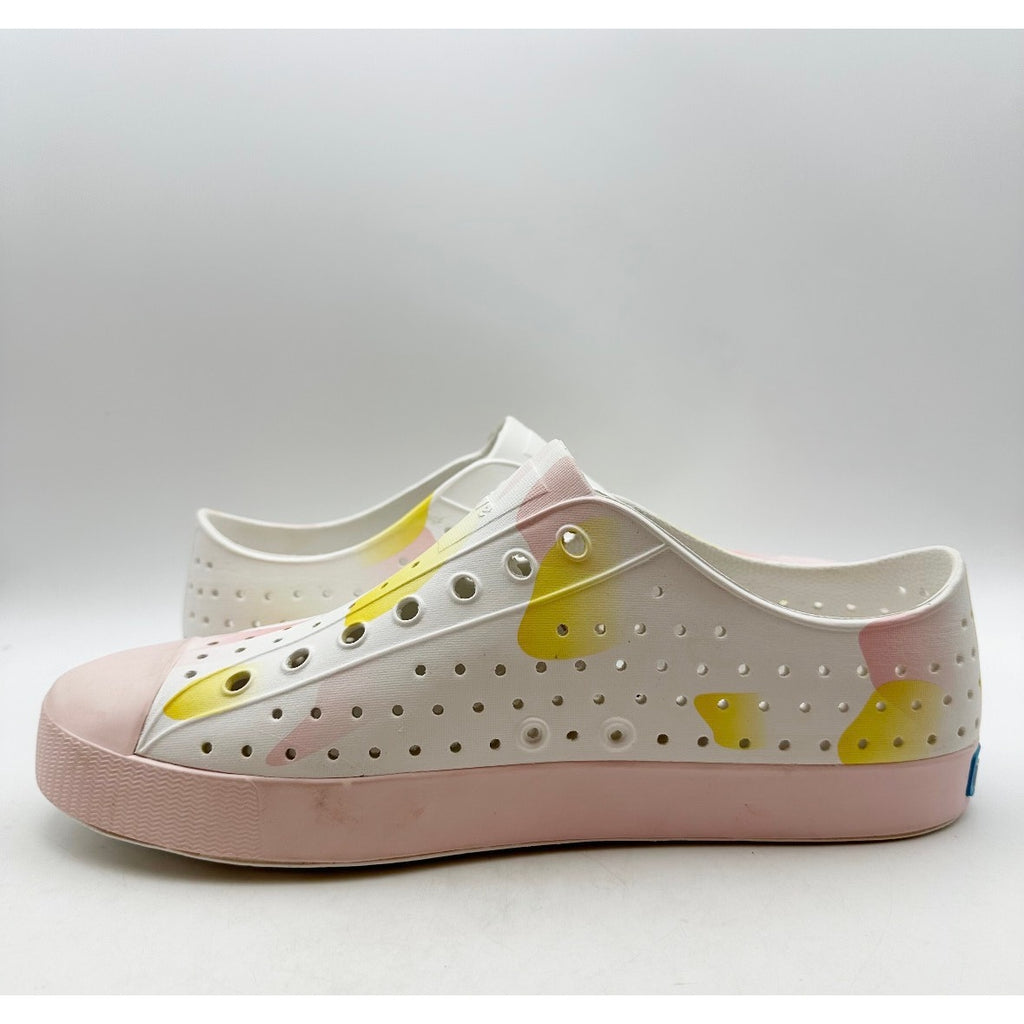 Native Mens Jefferson Slip On Shoes Size 11 EU 45 White Pink EVA Waterproof NWOB