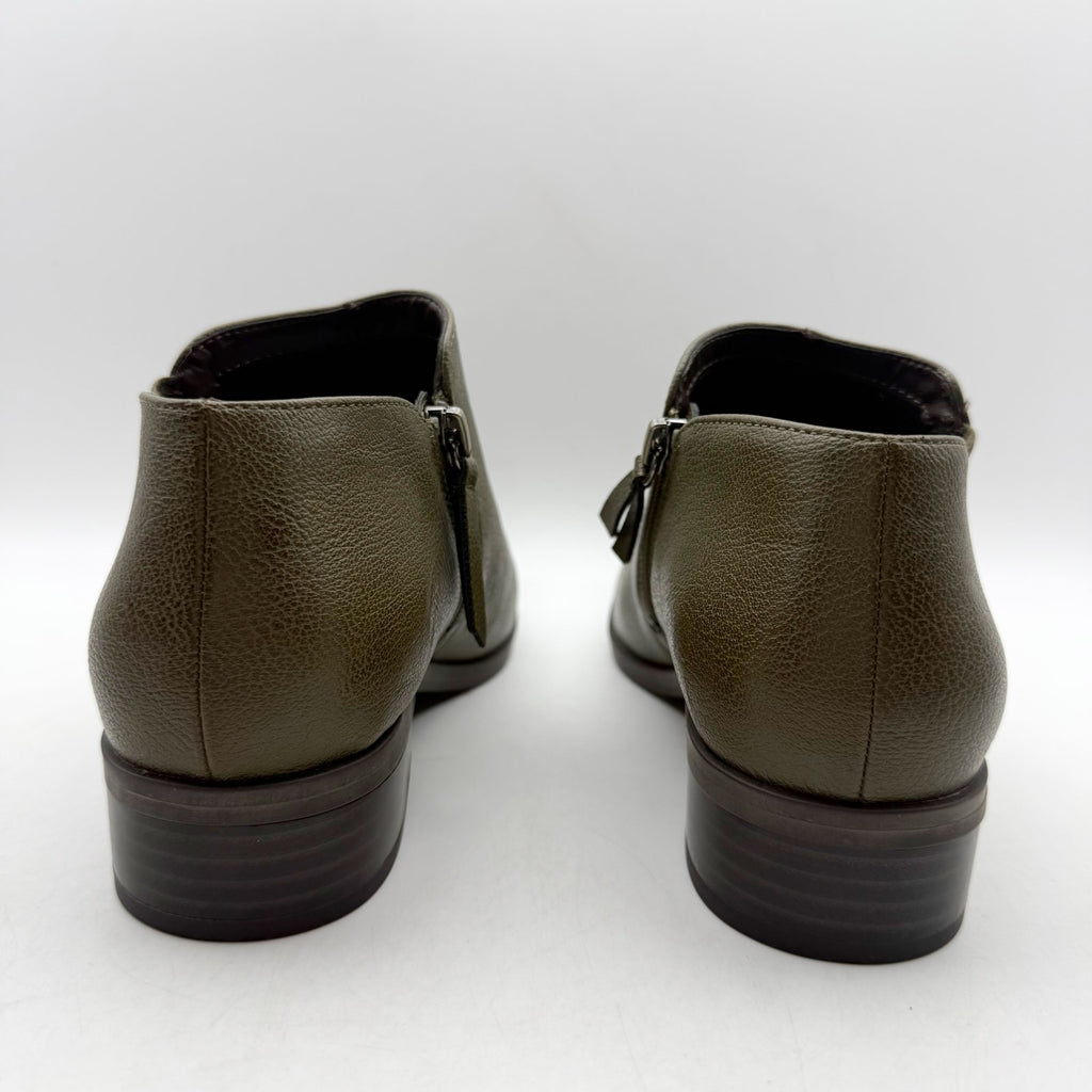SOUL Naturalizer Womens Respect Ankle Boots Size 8 Wide EU 38.5 Green NIB
