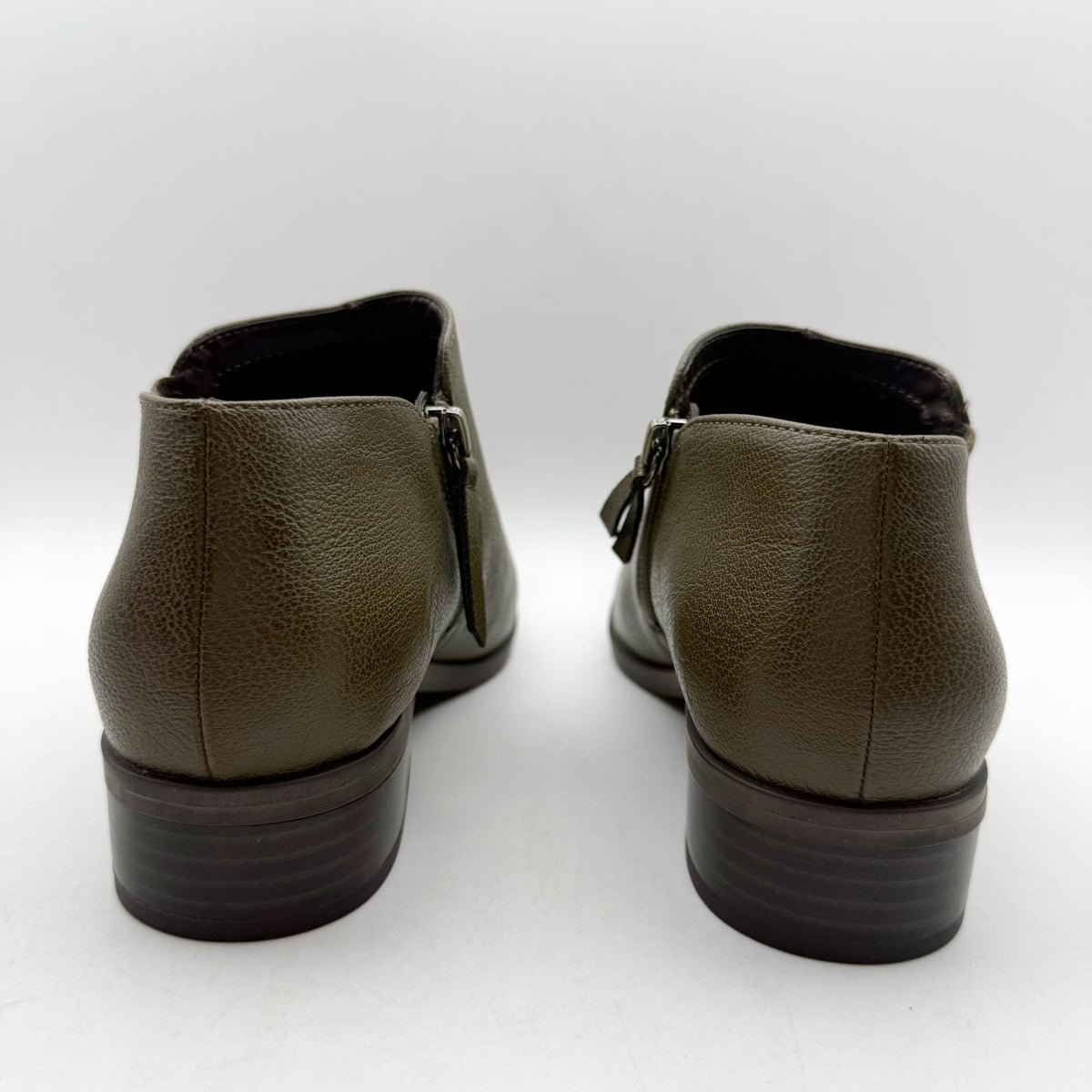 SOUL Naturalizer Womens Respect Ankle Boots Size 8 Wide EU 38.5 Green NIB