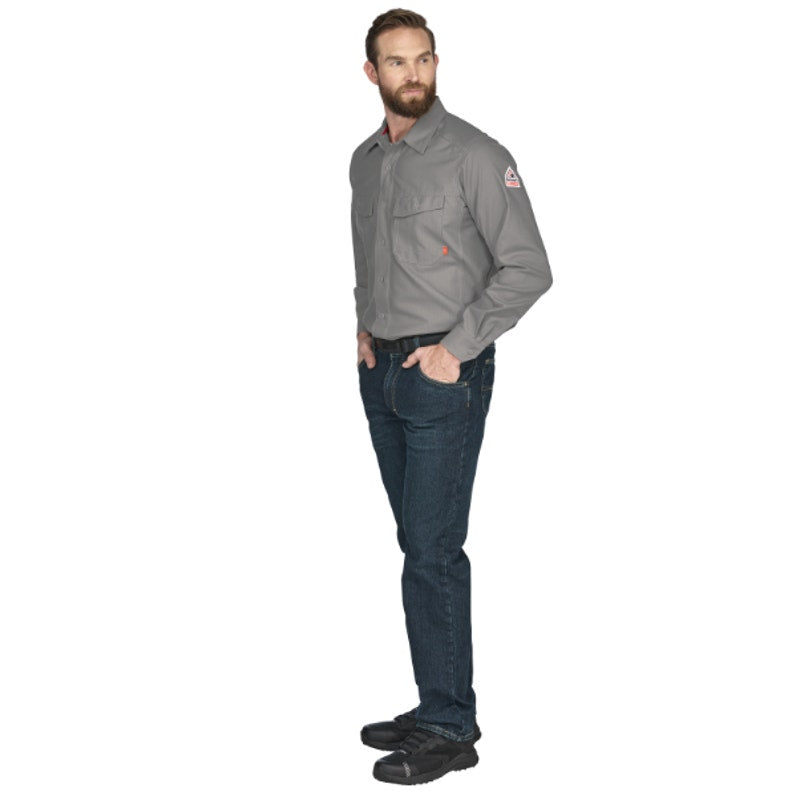 BULWARK Men's iQ Series Endurance Collection FR Work Shirt Medium Grey NWOT
