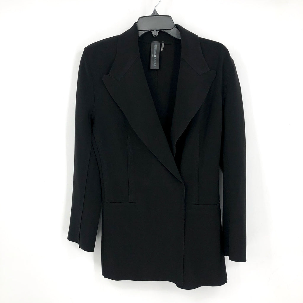 NORMA KAMALI Women's Classic Double-Breasted Jacket Small 36 Black Blazer NWT