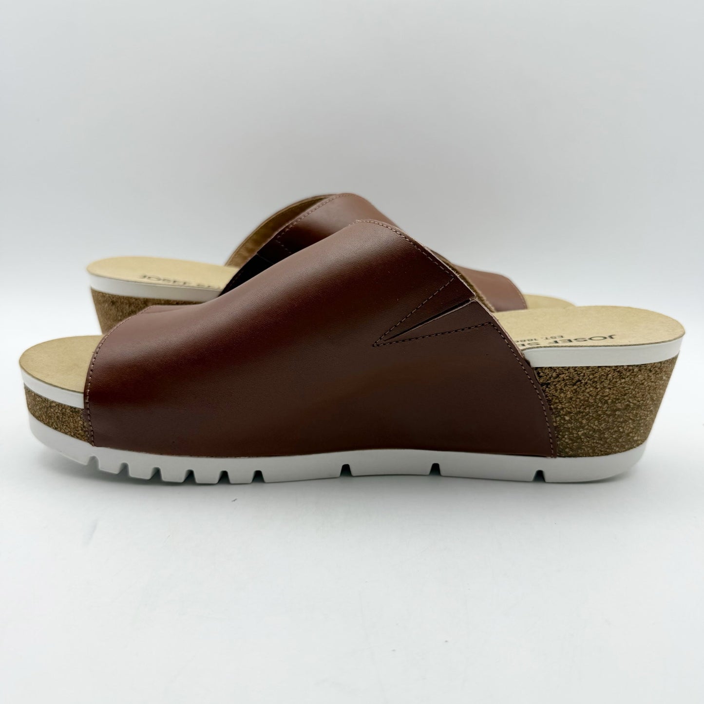 Josef Seibel Womens Quinn 01 Platform Sandals EU 42 US 11 Brown Leather NWOB