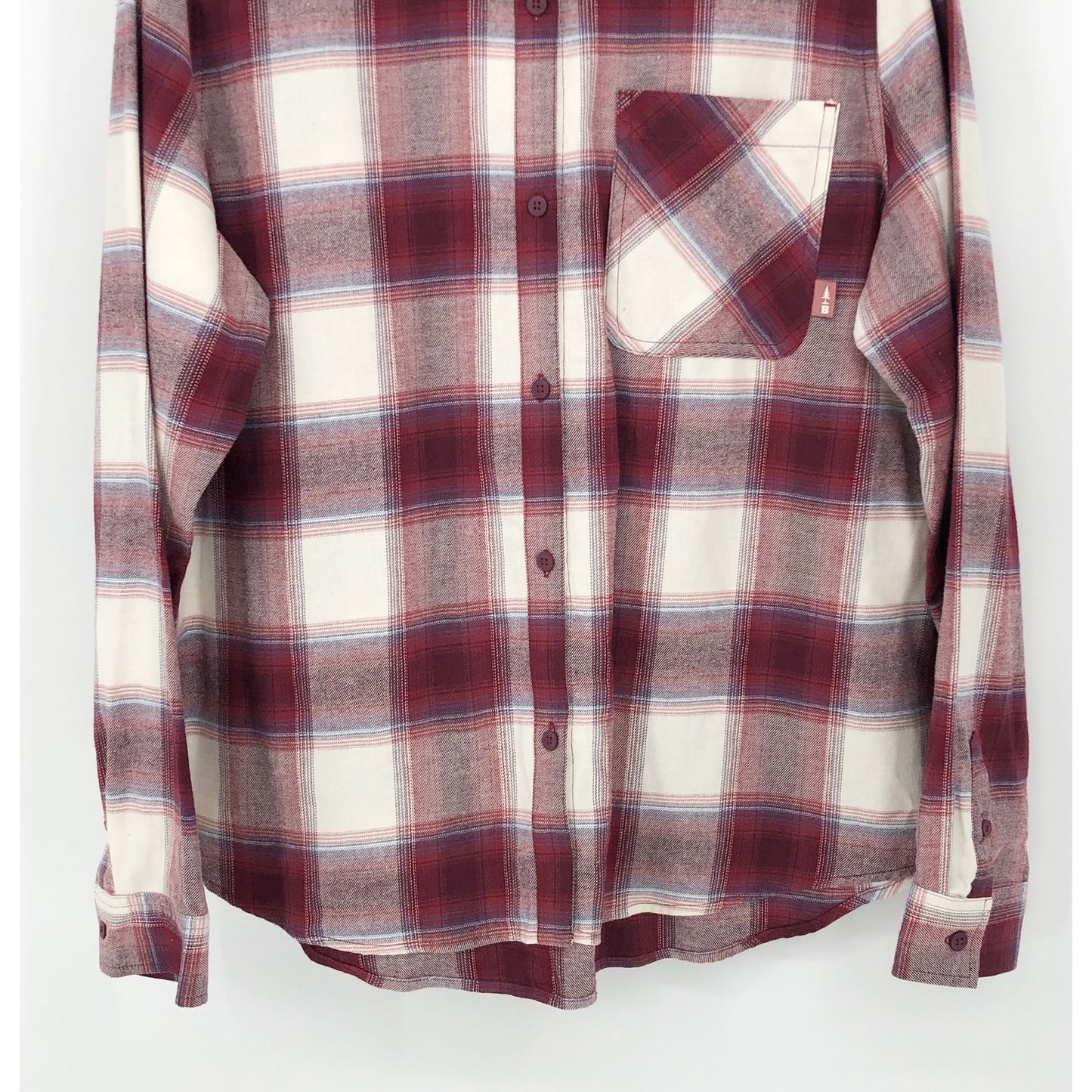 BASS OUTDOOR Men's Expedition Stretch Flannel Shirt XL Red White Plaid NWT