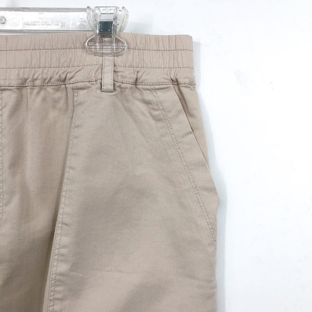 MICHAEL STARS Women's Monroe Twill Miniskirt 1X Khaki Cement Pockets Stretch NWT
