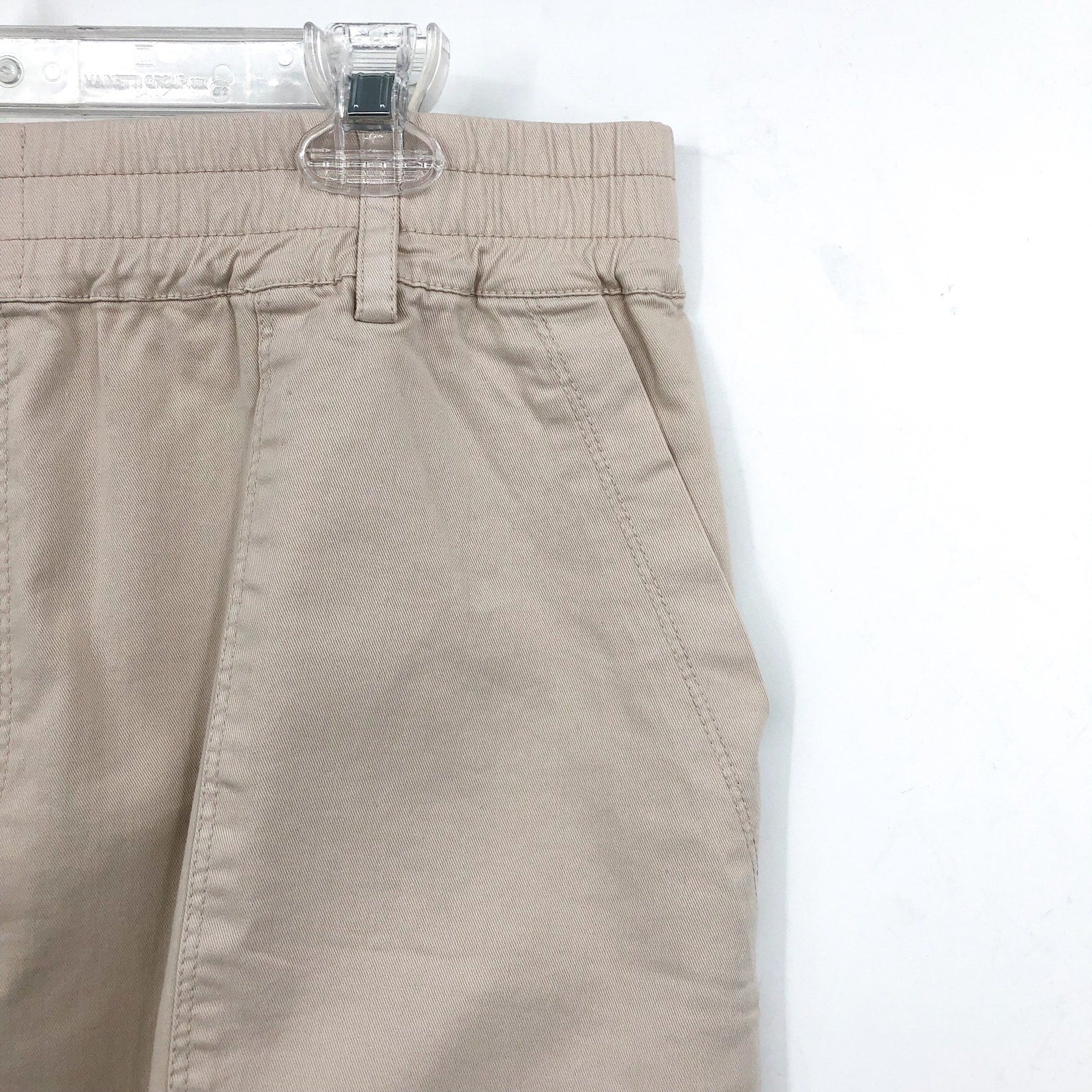 MICHAEL STARS Women's Monroe Twill Miniskirt 1X Khaki Cement Pockets Stretch NWT