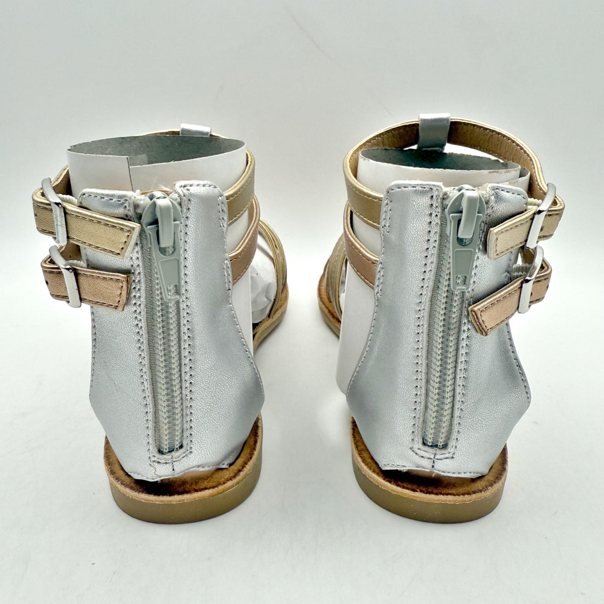 Treasure & Bond Kids Alana Gladiator Sandals Size 2 M EU 33 Gold Silver NIB