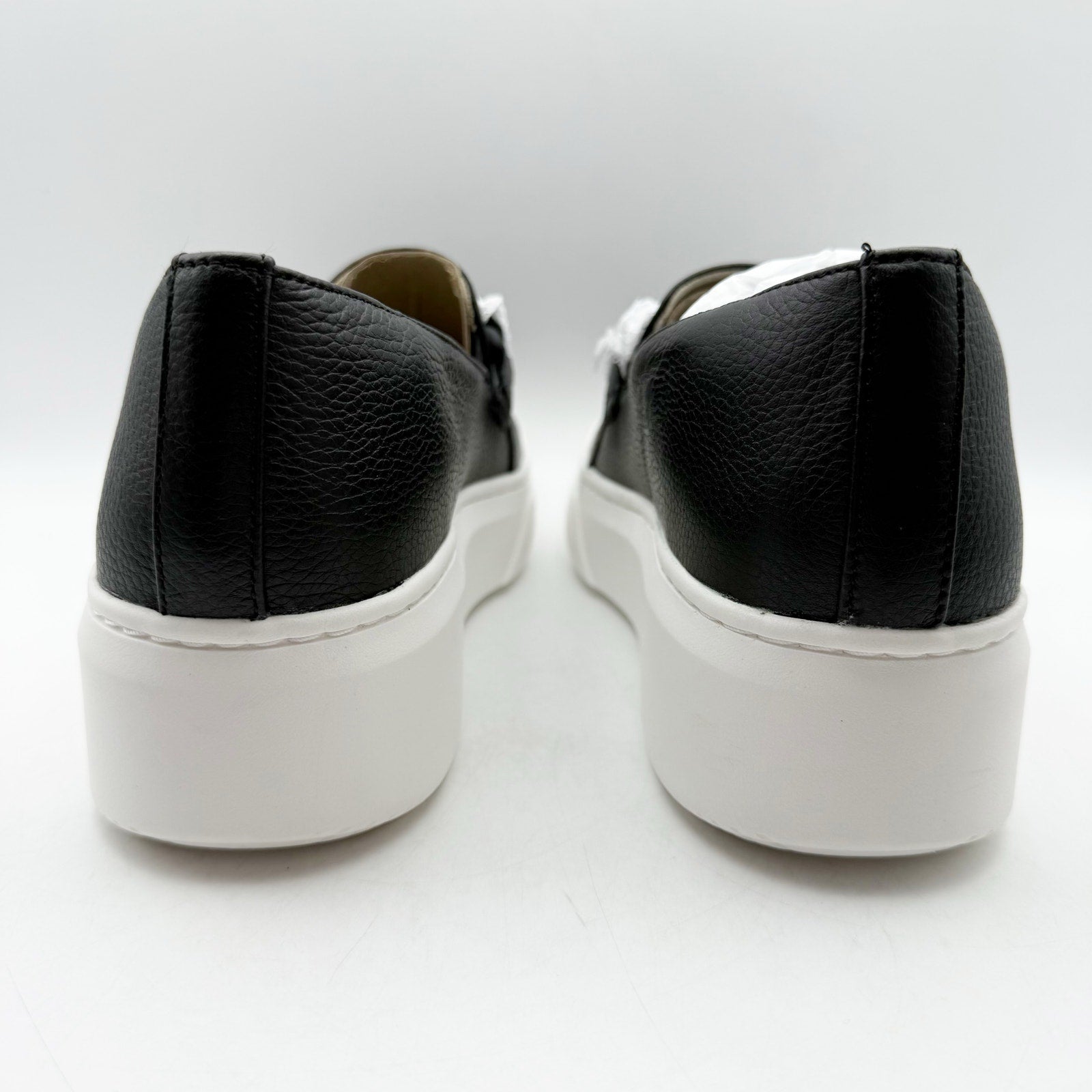 Naturalizer Womens Daphne Casual Sneakers US 12M EU 43 Black Leather Slip on NIB