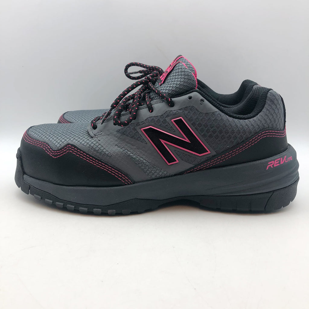 New Balance Womens 589v1 Work Sneaker Shoe 8.5 Wide Gray Pink Comp Toe EH SR NIB