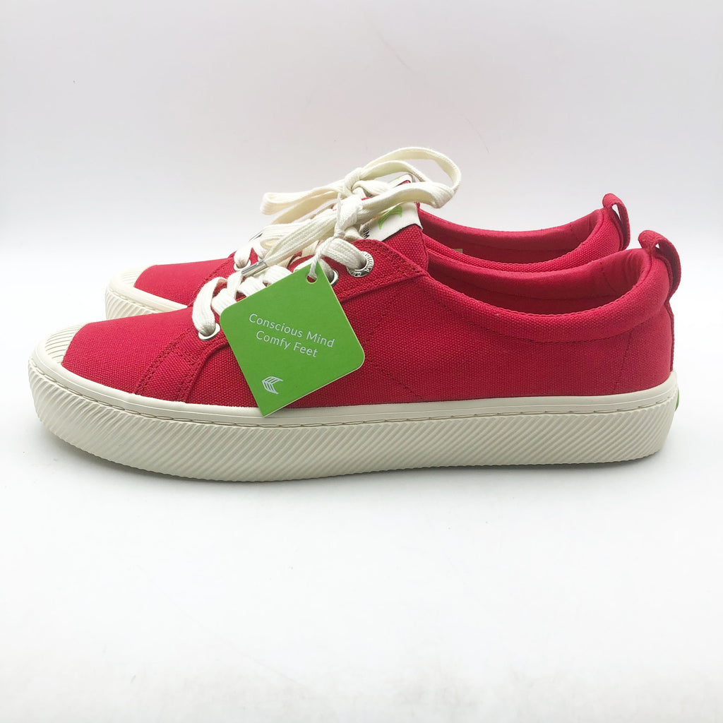 Cariuma OCA Low Top Sneakers Womens 13 Mens 11.5 Red Canvas Organic Cotton NIB