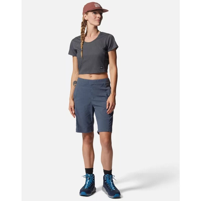 MOUNTAIN HARDWEAR Women's Dynama Bermuda Shorts XL Blue Slate High Rise NWT