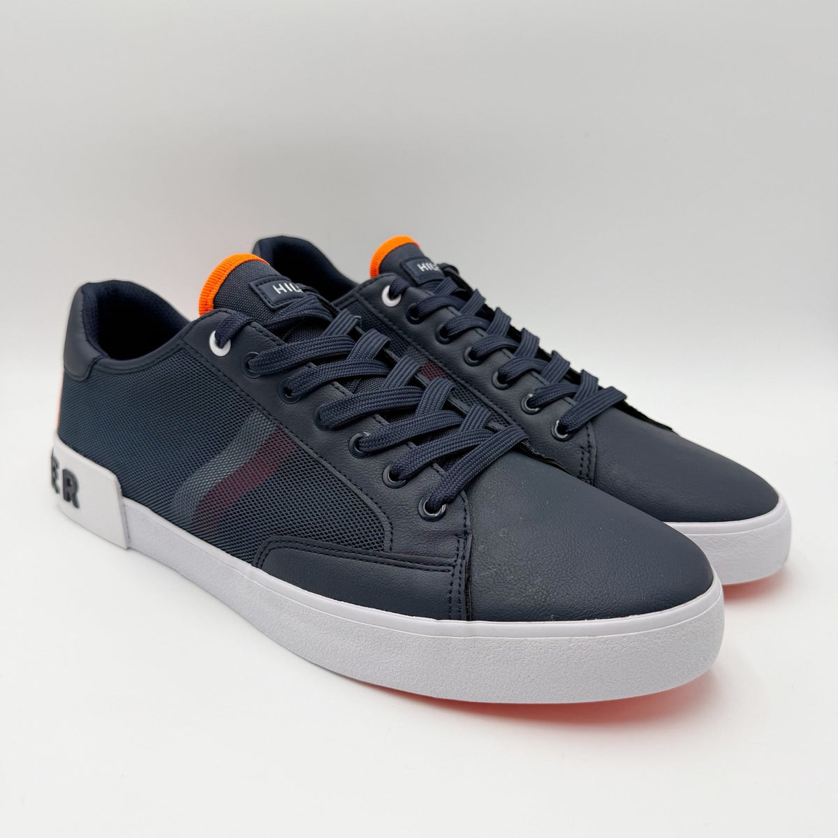 Tommy Hilfiger Mens Rojo Low Sneakers Size 11.5 Navy Blue White NWOB