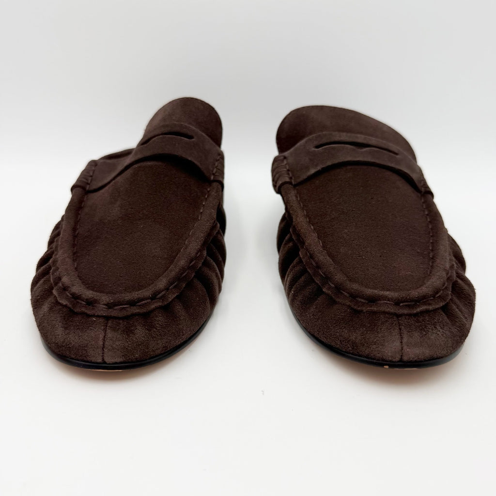 Steve Madden Womens Rafe Loafers Size 12 Chocolate Brown Suede Slip On NWOB