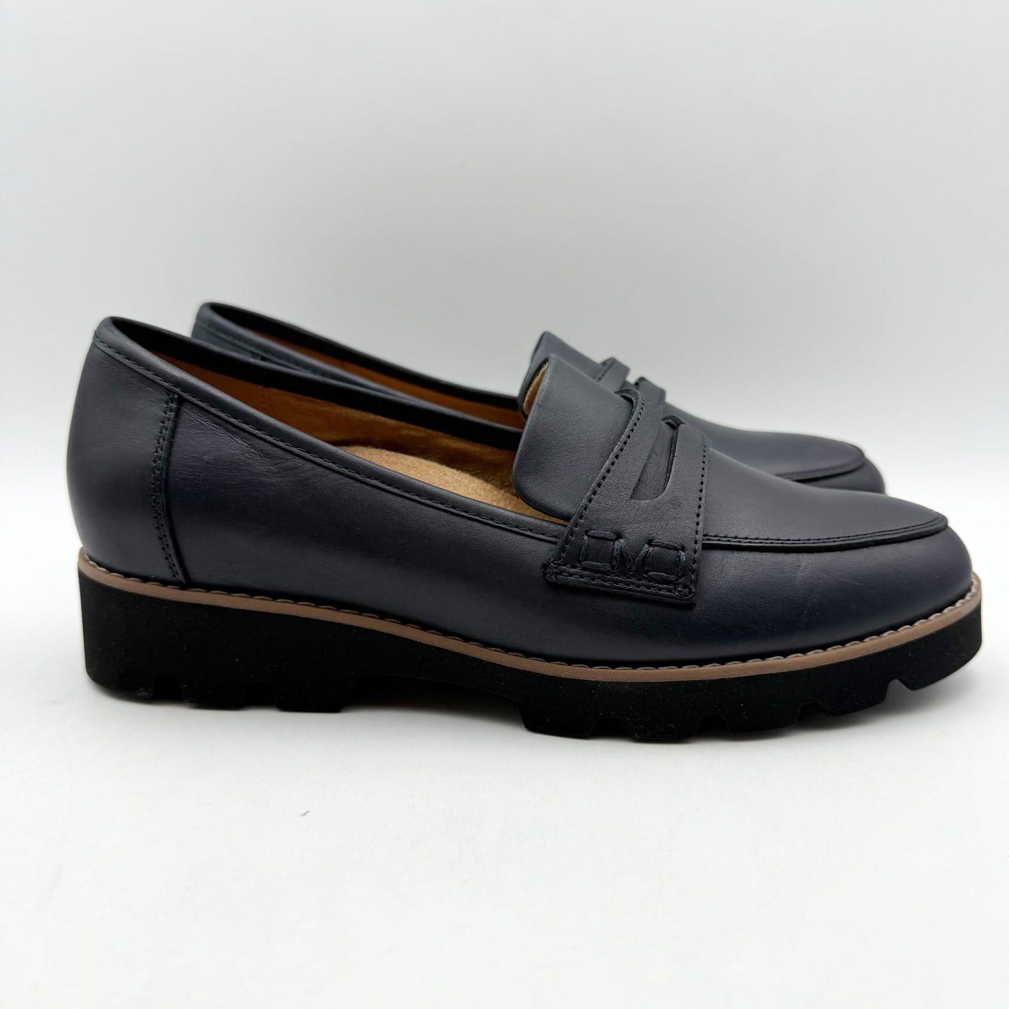 Vionic Womens Cheryl ll Loafers US 6.5 M EU 36.5 Black Leather NWOB