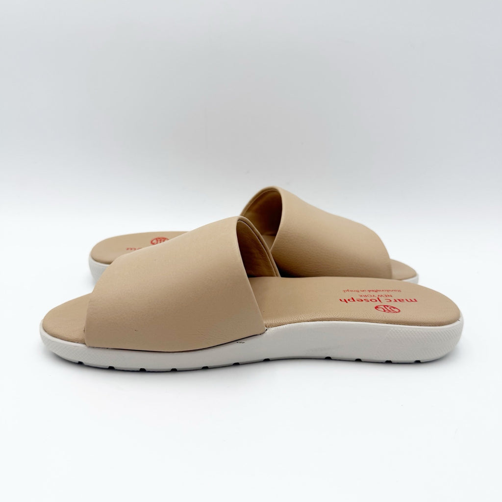 Marc Joseph New York Womens Elisabeth Slide Sandals US 5 Blush Nude Leather NIB