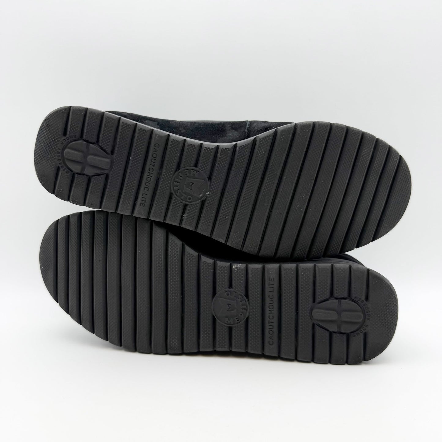 Mephisto Ibelina Women’s Wedge Slip-on Sneaker Size 8.5 Black Suede Leather NIB